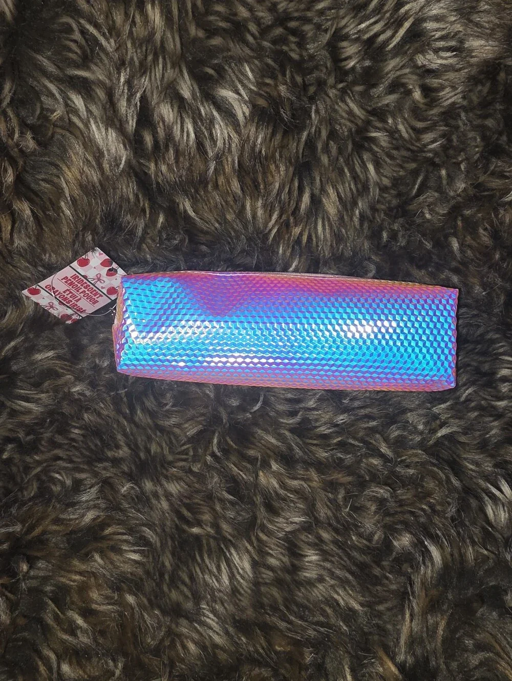 Holographic Blue Iridescent Pencil Case